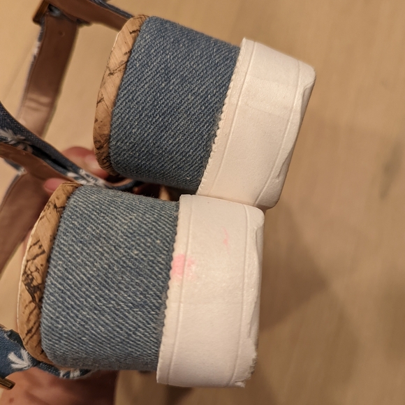 Floral Cork Platform Sandals - Picture 3 of 14